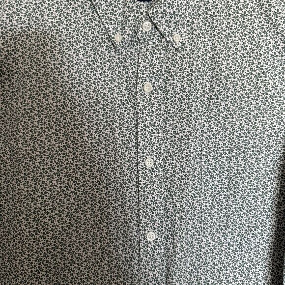 J. Crew Flex Wash Shirt XXL 2XL Floral Print Mens Green Button Down Classic Fit - Picture 3 of 7